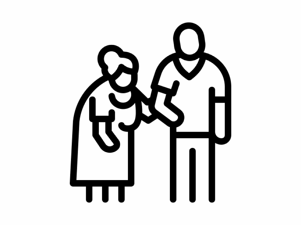 Pictogramme de personnes âgées