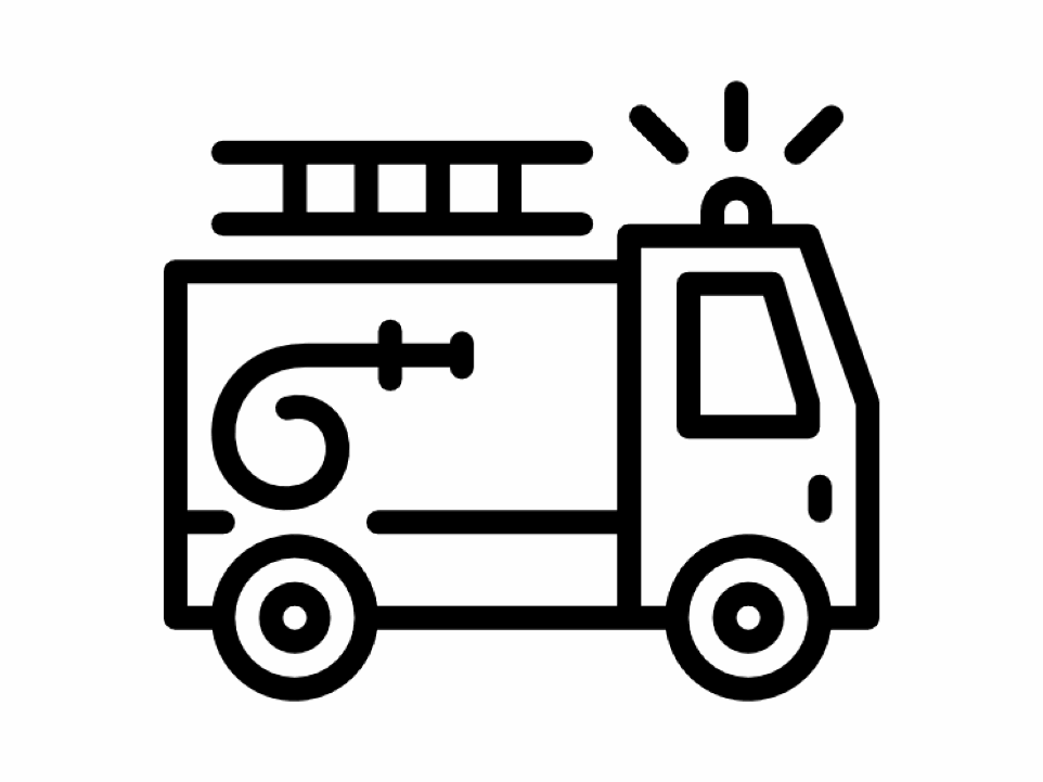 Pictogramme de camion de pompier