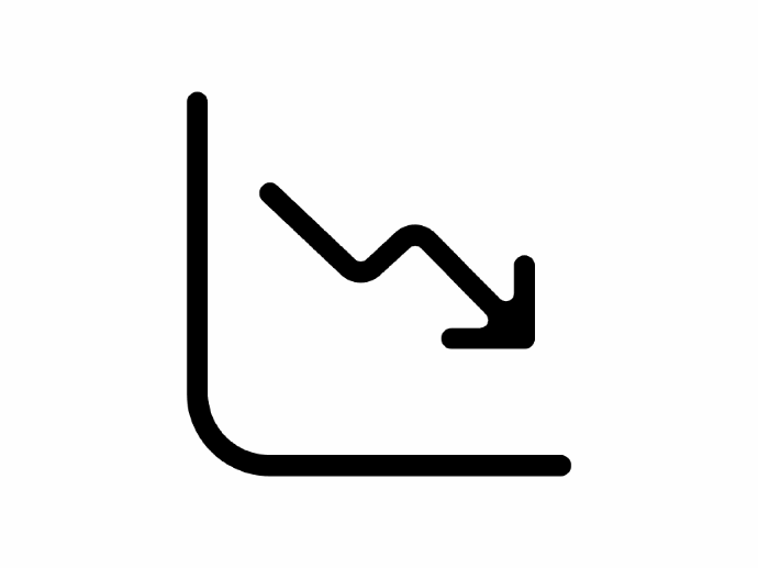 Pictogramme d'évolution à la baisse